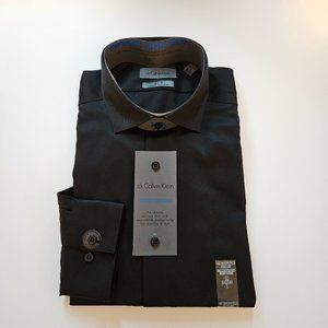 Calvin Klein Black Dress Shirt 16 34/35